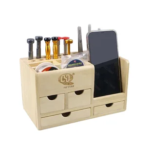 mayuan mobile phone repair part tool storage box for screwdrivertweezersdiamond wireparts solid wood material desktop storage free global shipping