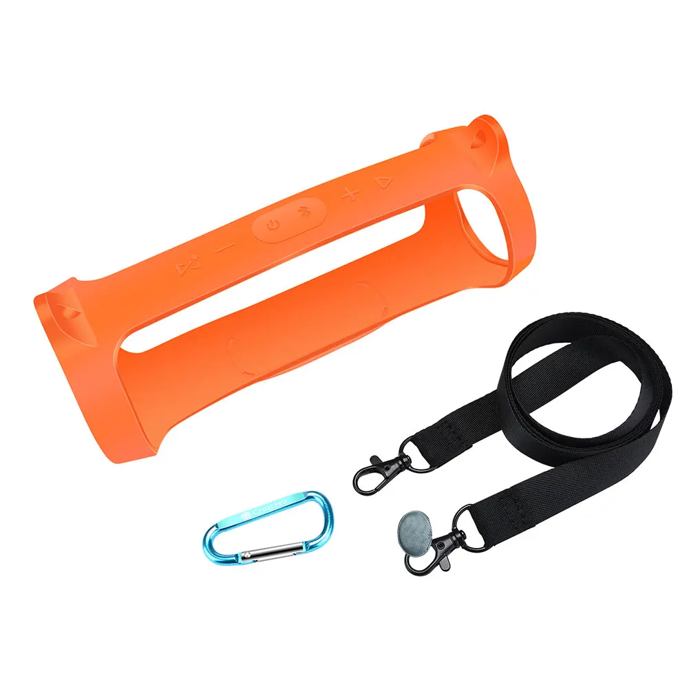 Силиконовый динамик с Bluetooth крышкой портативный крюк защитный чехол анти потеря