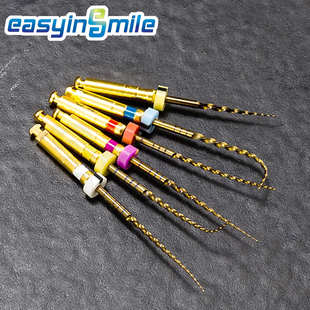 EASYINSMILE стоматологический Поворотный X Pro золото напильники конической формы