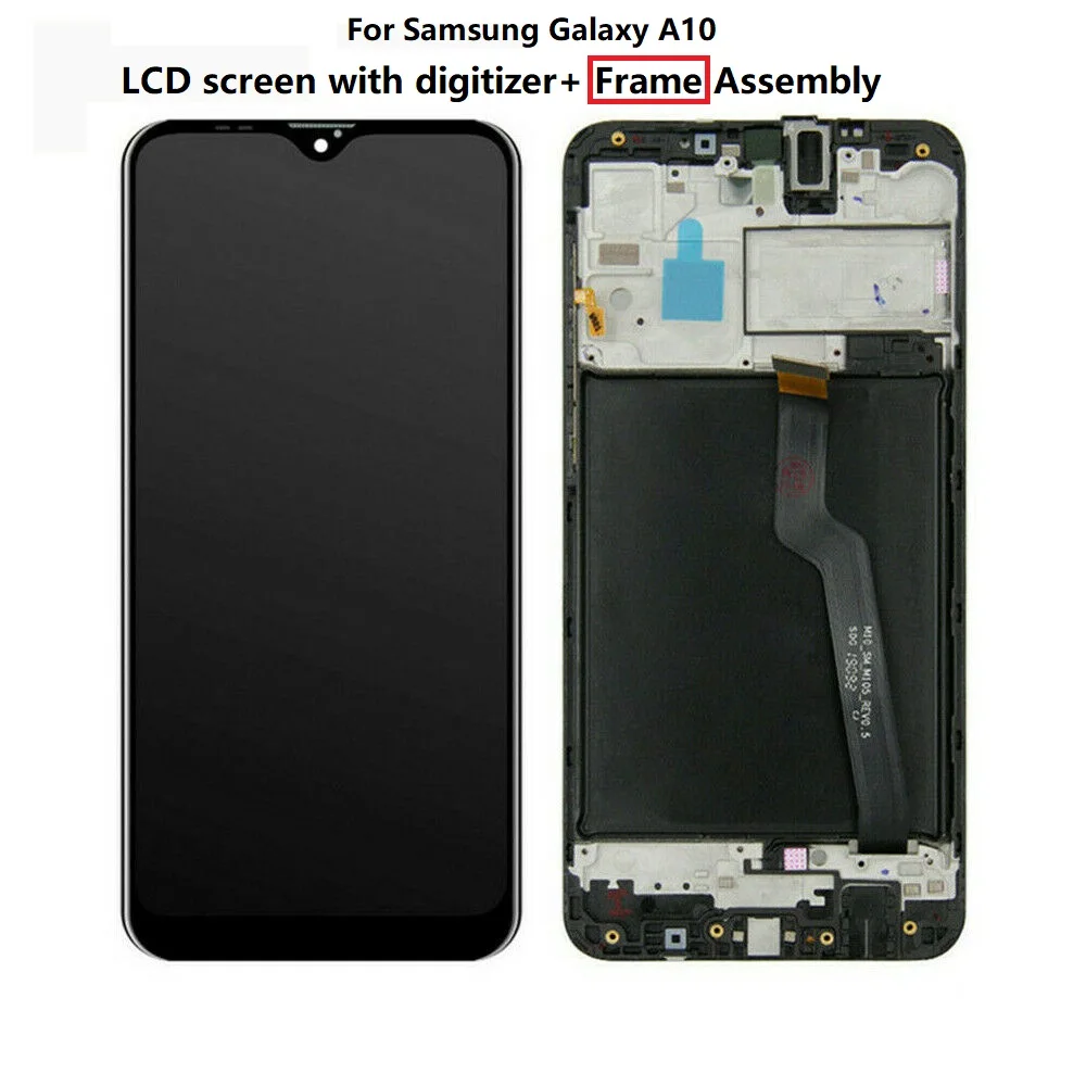 

OEM For Samsung Galaxy A10 SM-A105 LCD Screen and Digitizer Touch Screen + Frame Assembly Replace Part - Black