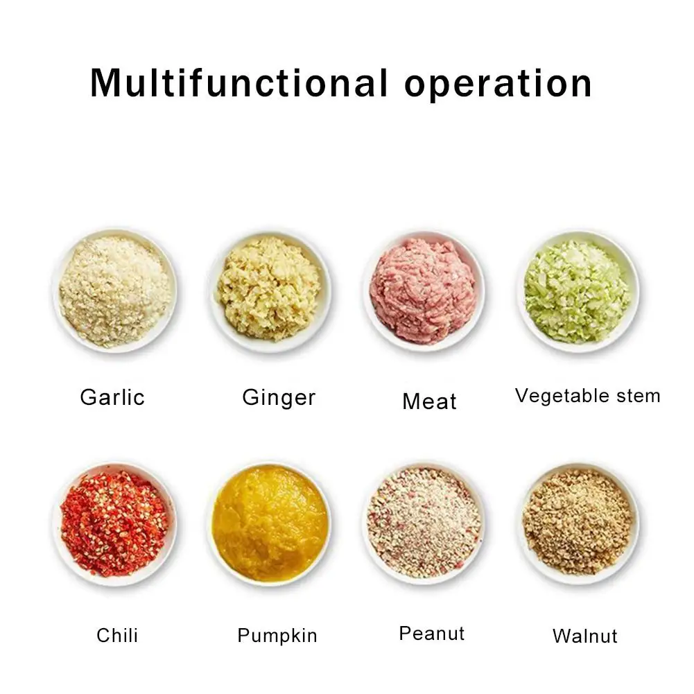 Мини электрическая еда Овощной измельчитель блендер мощный процессор USB зарядка