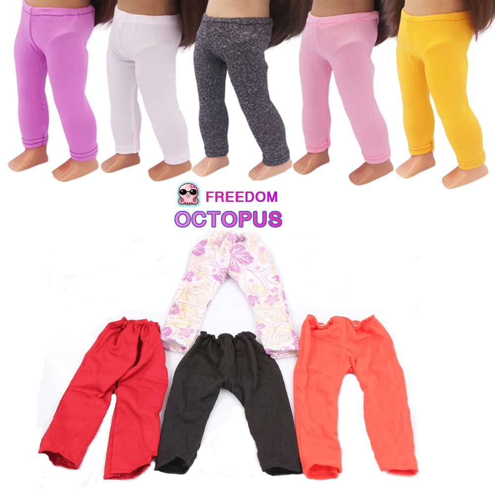 

43cm New Baby Doll Leggings Pants Tights Collocation Cheap Micro Stretch Leggings For 18 Inch American DIY Dolls Accessories