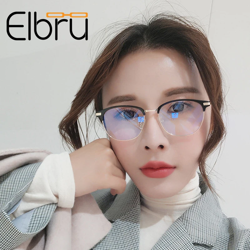 Прозрачные оправы Elbru для очков с защитой от сисветильник оптические очки женщин