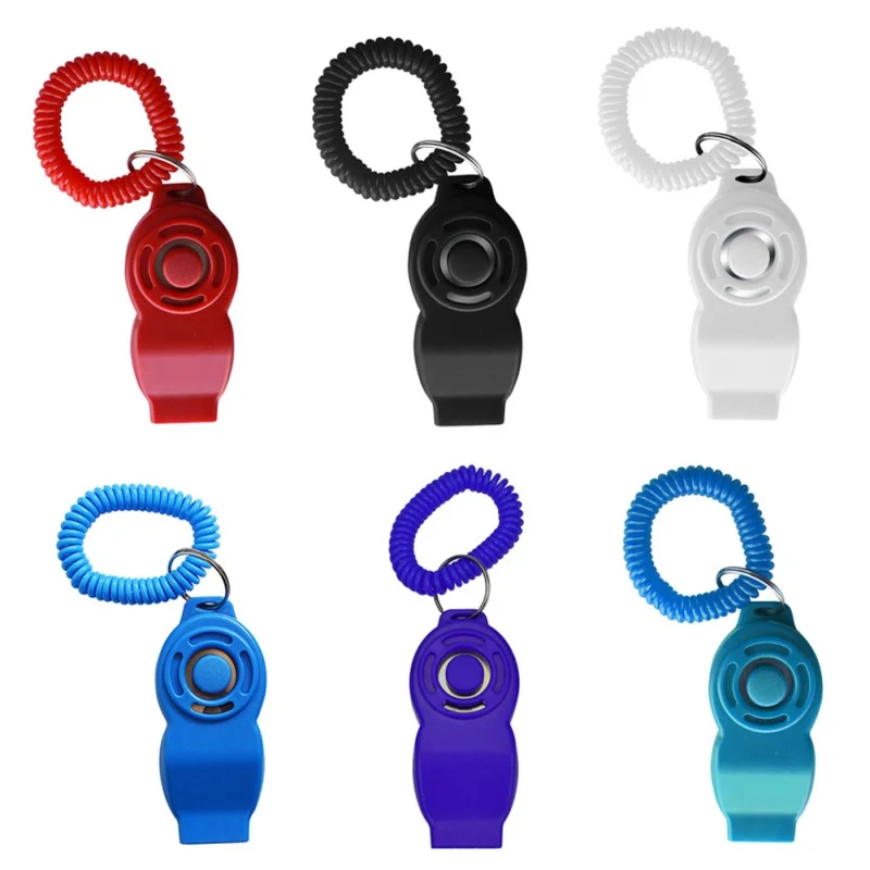 

ZL 2 In 1 - Dog Training Clicker & Whistle With Wrist Strap Puppy Trainer Aid Guide Sound Whistle