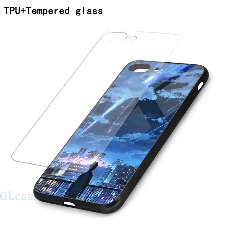Чехол для телефона Kimi no na wa (ваше имя) iPhone 12 Pro 11 X XR XS Max 8 7 6 6s Plus 5s мягкая стеклянная