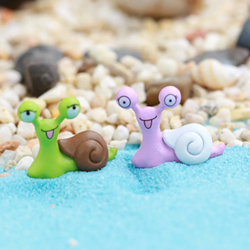 Лидер продаж 1 шт. прекрасная миниатюрная фигурка улитки для украшения ландшафта