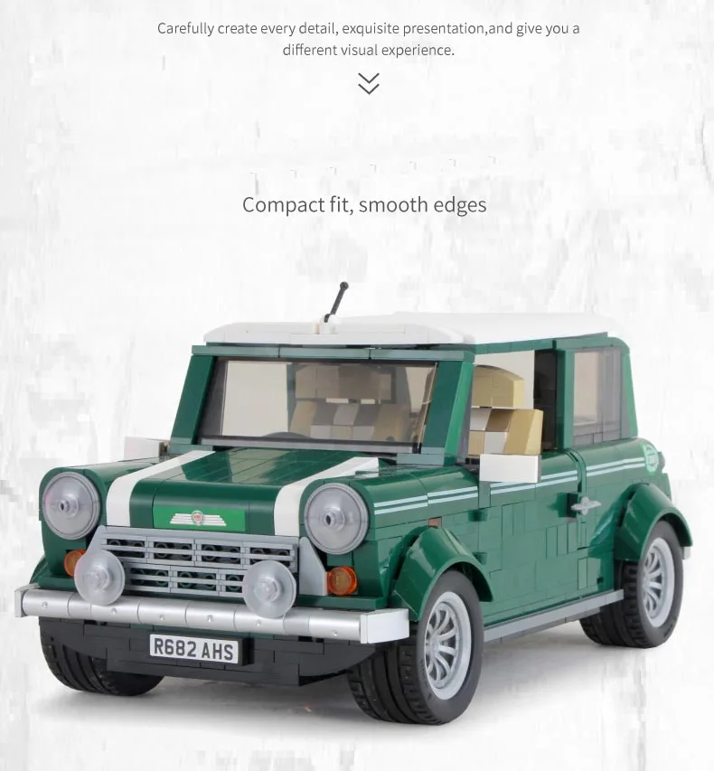 T1 Camper Cooper Beetle двухэтажный автобус Фигурки игрушки строительные блоки модели