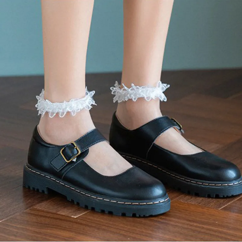 

5 Pairs/Pack Summer Ultrathin Women Socks Transparent Silk Korean Style Lace Ankle Socks For Female