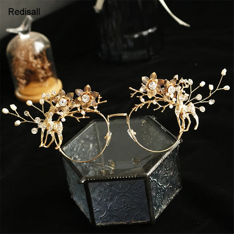 Модные сказочные очки в стиле &quotЛолита&quot головные уборы цветы лось олень оправа