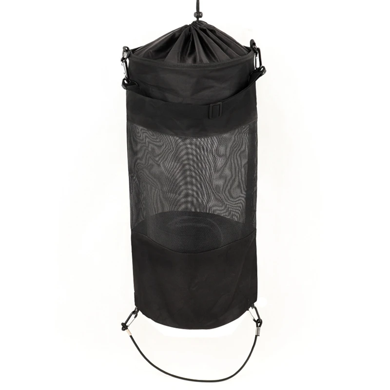 

Boat Trash Bag-Large Hoop Reusable Mesh Trash Bag for Your Boat,Boat Accessories(Black)