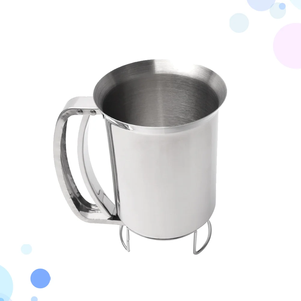 

Handheld Stainless Steel Batter Dispenser Professional Batter Funnel Home Kitchen Tool for Baking Cake Cupcakes Crepes Waffles