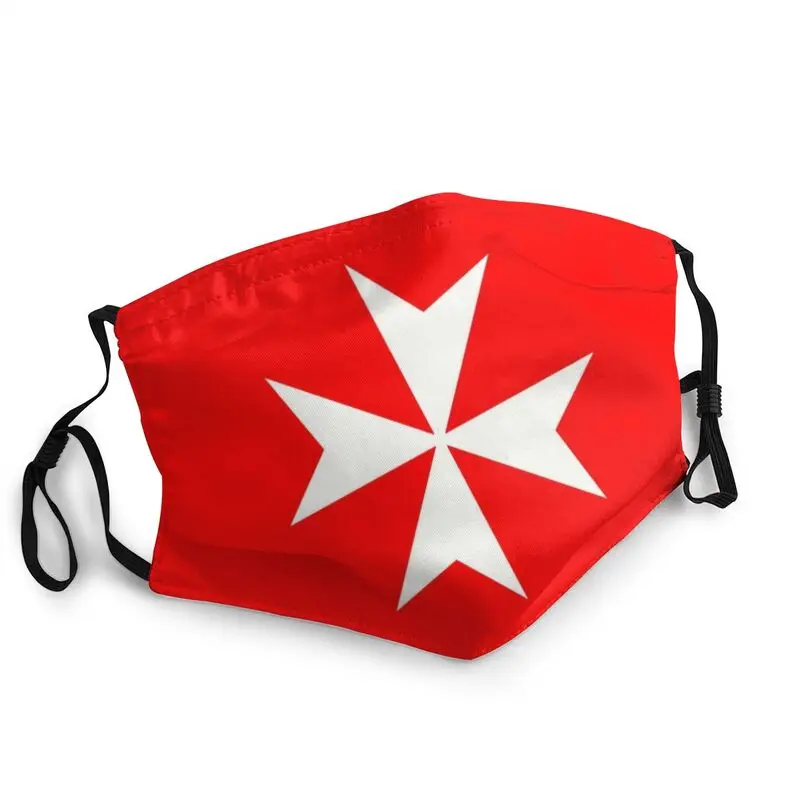 

Maltese Cross Flag Non-Disposable Face Mask Unisex Adult Amalfi Cross Anti Dust Haze Protection Cover Respirator Mouth Muffle
