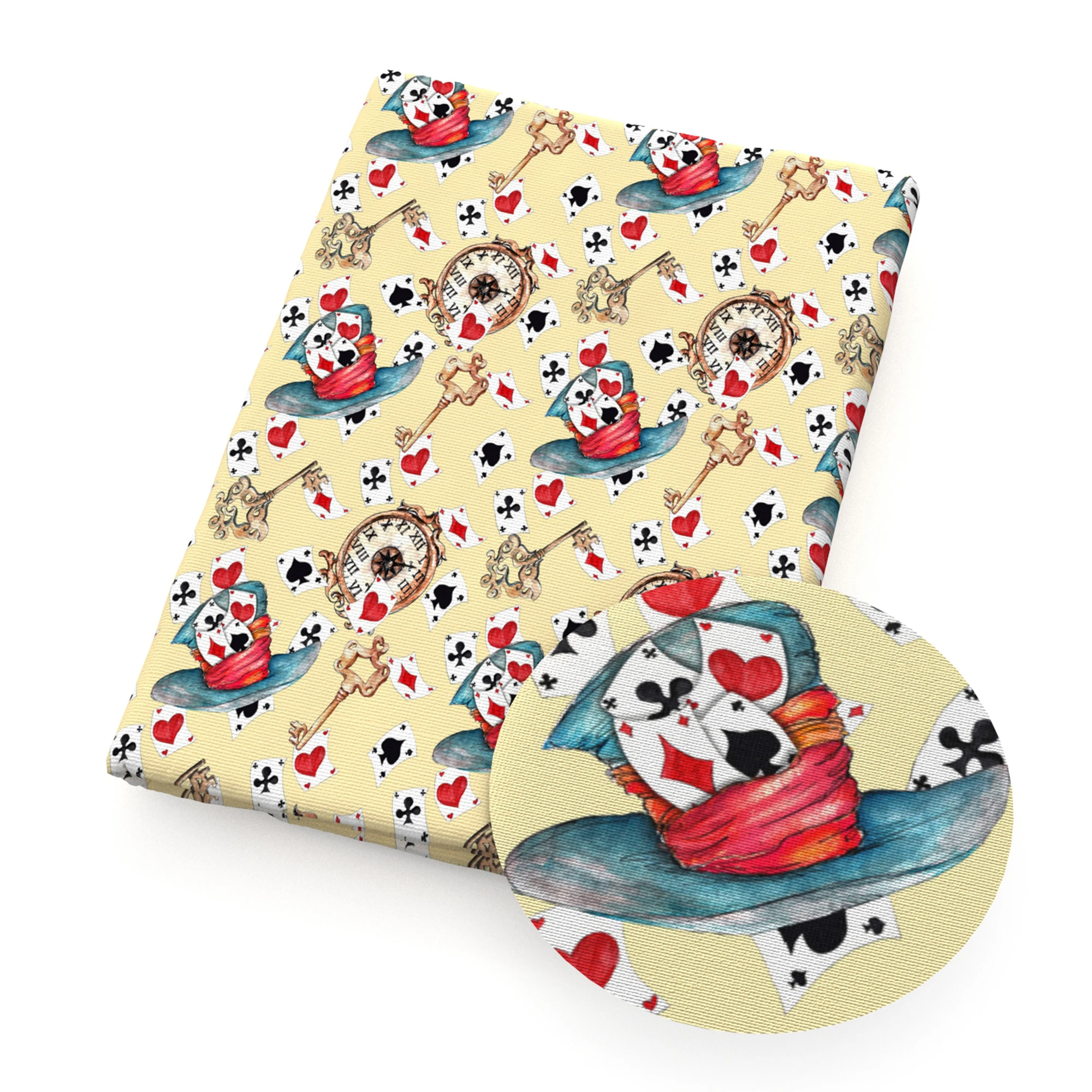 Покерная шапка ключ цветочный полиэстер хлопчатобумажный материал ткань