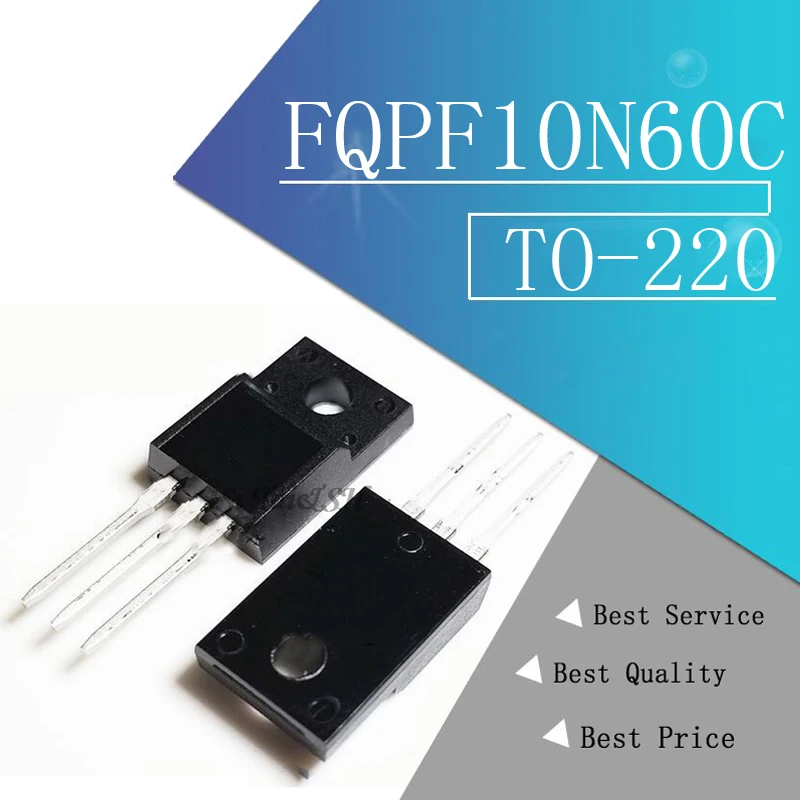 10 шт./лот FQPF10N60C TO-220 10N60C 10N60 TO220 FQPF10N60 Новый полевой транзистор MOS | Электронные