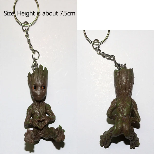 Love Groot Strongwell кукла Грут связка ключей детское дерево фигурка мужчины Marvel guardiers Groot Cos галактика Мстители украшение фигурка игрушка - Цвет: Love Groot