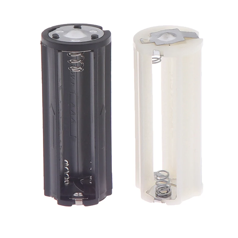 Цилиндрический 3 AAA пластиковый держатель аккумулятора адаптер чехол коробка