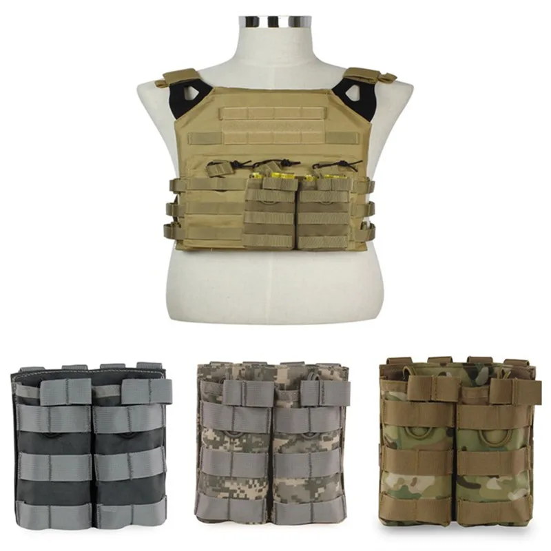 

Tactical Double Magazine Pouch 1000D Nylon Molle Cartridge Holder For Hunting Airsoft Paintball Shooting Vest Accessories Bag