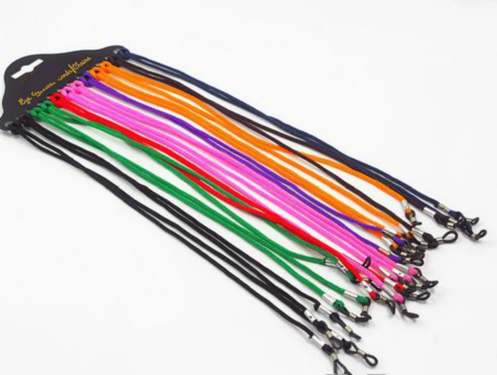 12 шт./компл. цветная нить для очков черный нейлоновый шнур держатель