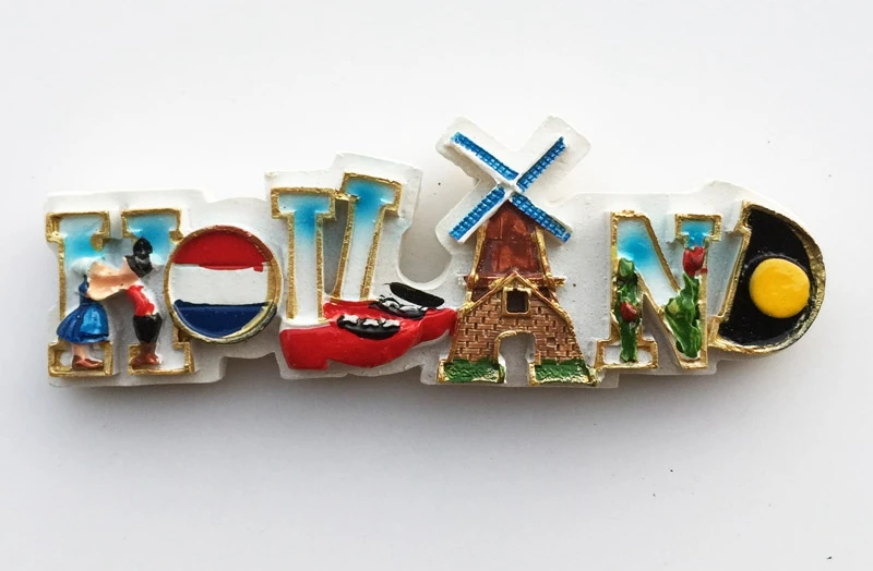003 Голландские Amsterdam дамские тюльпаны ветряная мельница 3D магниты на холодильник туристические сувениры на холодильник магнитные наклейки для украшения дома - Цвет: 003