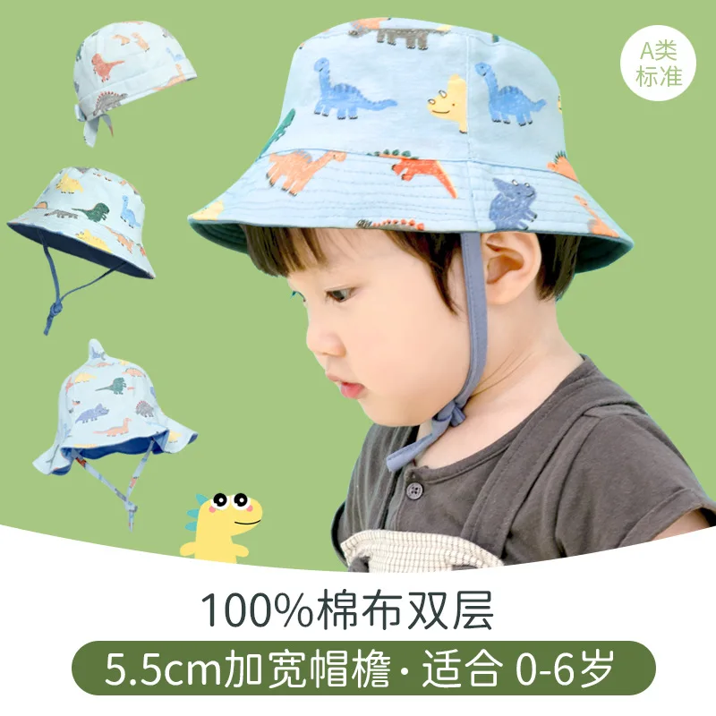 

Spring and summer thin cotton men's and women's baby hats, baby sun visor, children's fisherman hat, pirate hat, cute beanie
