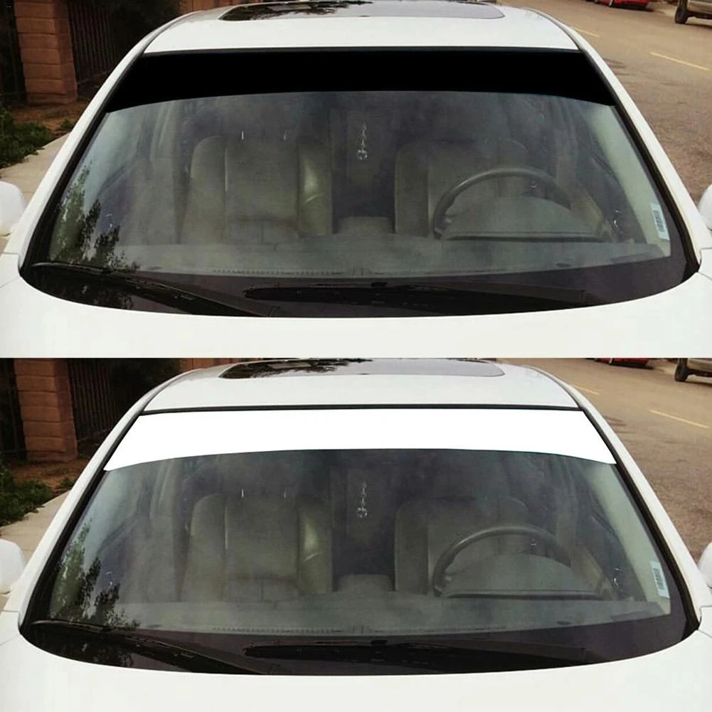 

6x60inch Car Window Visor Vinyl Windshield Banner Strip Racing Waterproof Window Car Sun Decorative Stickers Sunscreen Blank