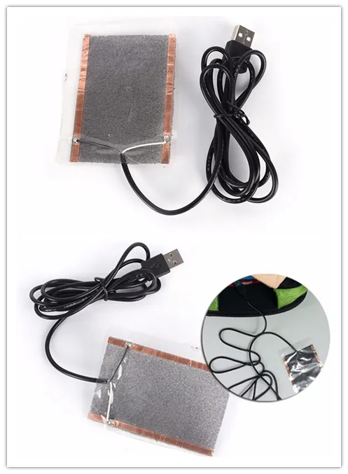 Нагревательный лист из углеродного волокна 5 В 1 шт. х7 см USB зимние теплые
