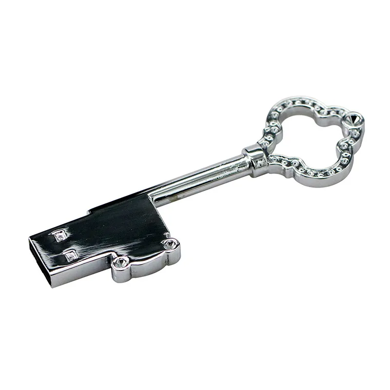 Сердце ключ USB флэш-накопитель ювелирные изделия Алмазный ключ ручка-накопитель 4G 8GB 16GB 64GB Флешка карта памяти Usb флешка водонепроницаемый металлический ключ