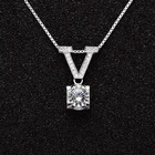 Женское ожерелье с муассанитом, серебро 925 пробы, 1 карат2 карат3 карата