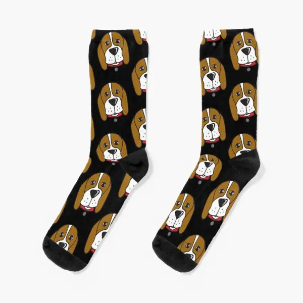 

Beagle Rescue Victoria Merch Crew Socks Black Cute Unisex Girls Winter Cartoon Pattern Mens Women Autumn Cotton Short Best