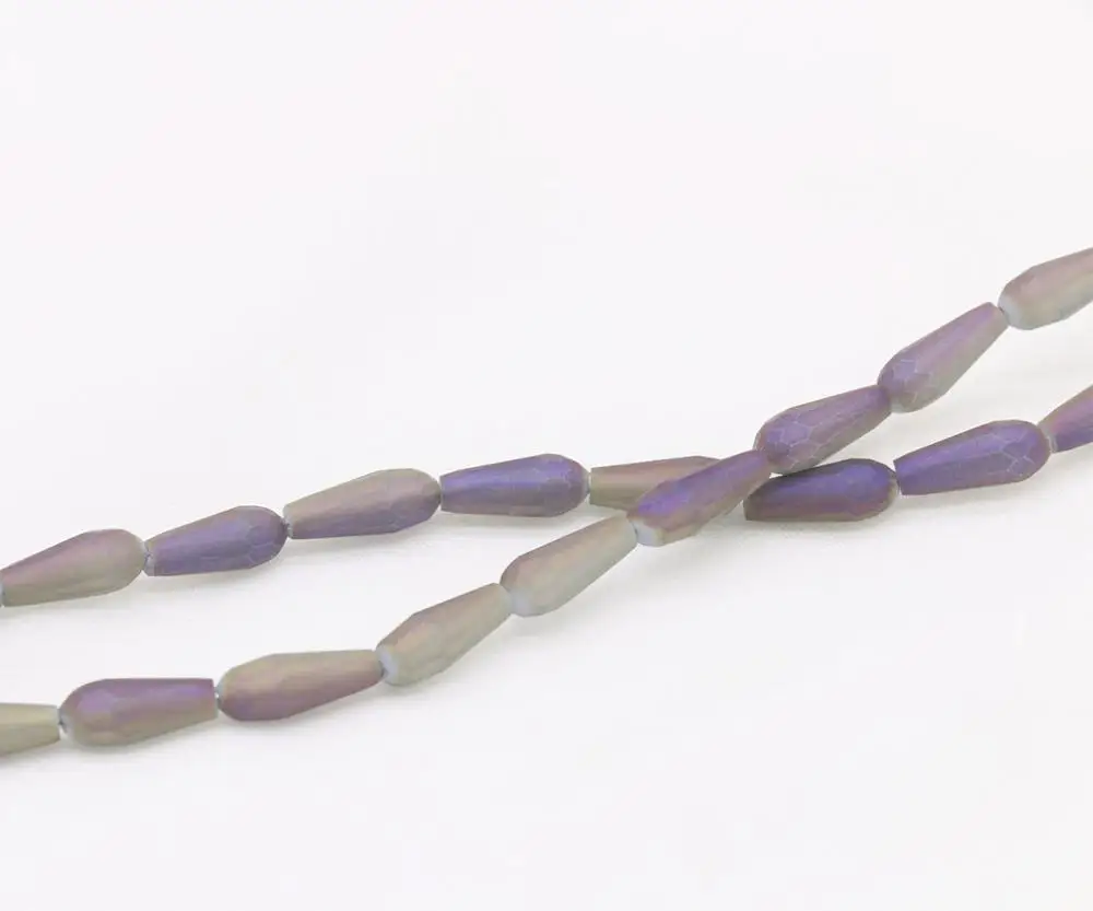 4*10 мм 70 шт. матовая Каплевидная форма красочная граненая стеклянная ваза с