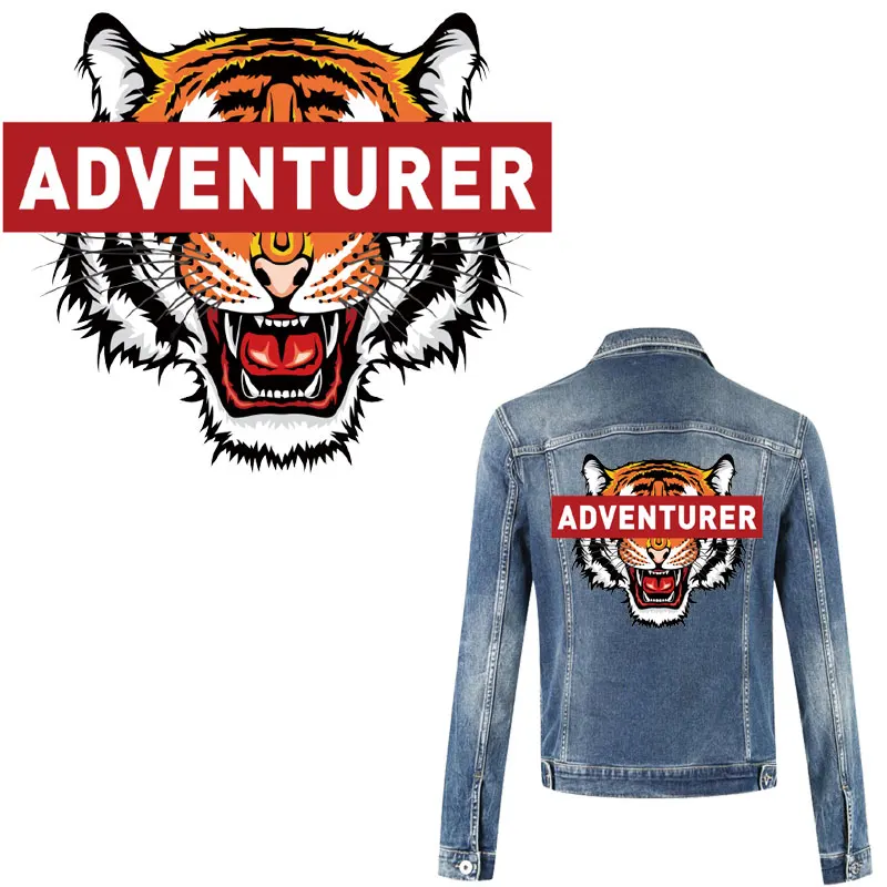 Железные нашивки с надписью Тигр для одежды крутая термальная нашивка наклейка