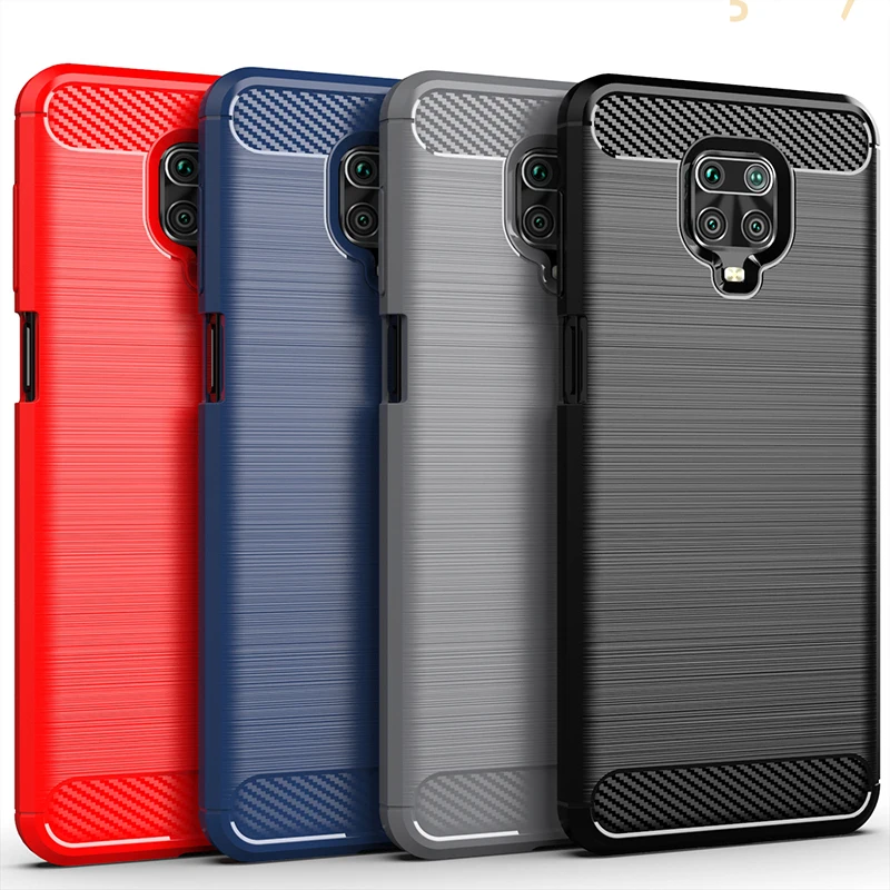 

Carbon Fiber Case For Xiaomi Redmi Note 9s 9 8 Pro Max 8T K30 Luxury Wire drawing Soft TPU Silicone Cover Shockproof Matte Shell