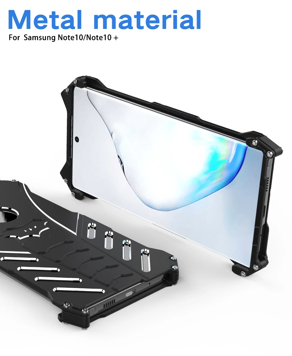 R-JUST Бэтмен металлический корпус для Алюминий чехол для телефона для samsung galaxy NOTE10 плюс note9 note8 s8 s9 S10 плюс 5G S7 E Открытый Чехол для скалолазания