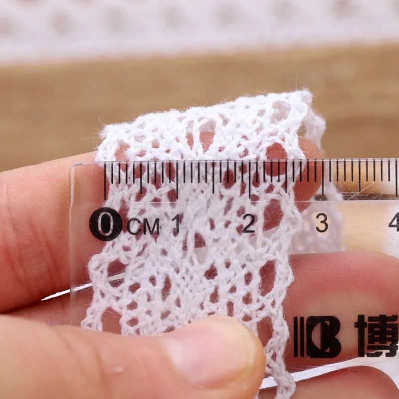 Белая хлопковая вышитая кружевная обрезная лента ткань для рукоделия Швейные