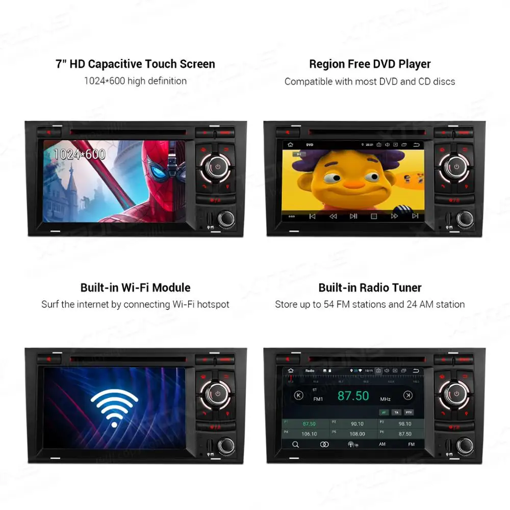 XTRONS " андроид 9,0 PX5 стерео DVD плеер радио gps OBD для Audi A4 S4 B6 B7 RS4 2002-2005 2006 2007 2008 для сиденья Exeo