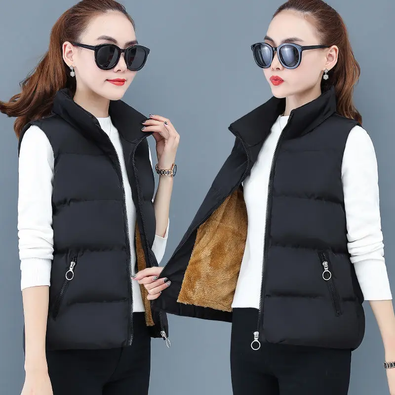 

Down cotton vest women's autumn and winter 2021 new autumn and winter Korean loose down thermal vest sleeveless cantilevered