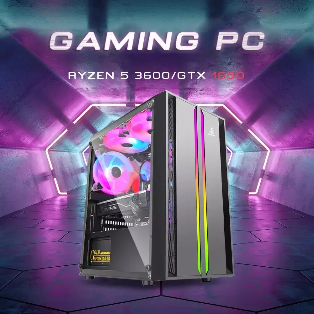 game pc  Win10 16GB Ram SSD HDD 1TB  256GB SSD PC gamer desktop computer Core i5 E5-2650 CPU with GTX1050 GTX750  gaming pc