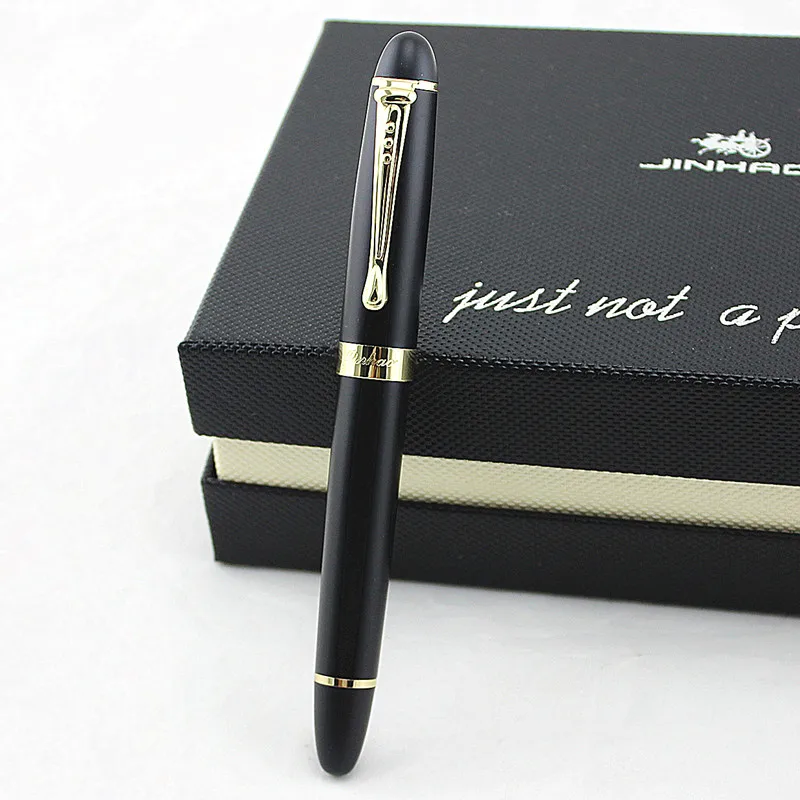 

Jinhao 450 Gel pen luxury Rollerball Pen Matte black Golden Business Metal Ballpoint Pens for school Golden Clip