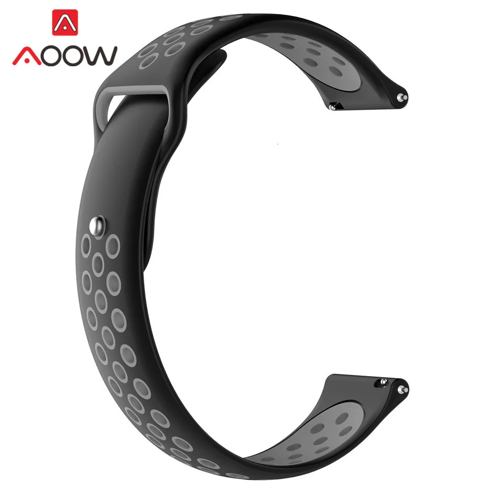 18 мм 20 мм 22 мм мягкий силиконовый ремешок для часов для samsung Galaxy Watch 42 мм 46 мм спортивный браслет ремешок для gear S2 S3 Huami Amazfit