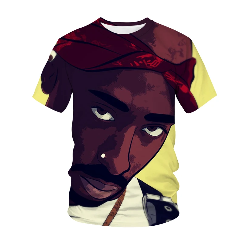

New Arrival T-shirt 2PAC 3D Print Streetwear Rapper Hip Hop T Shirt Men Women Sport Casual Tees Tops Tupac Male Tshirt Clothing