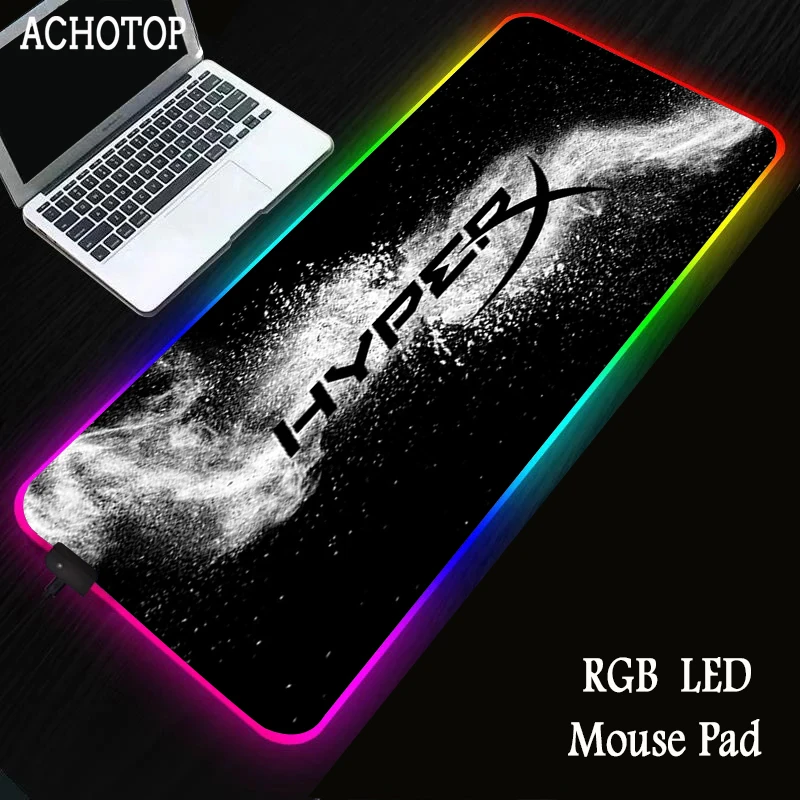 

RGB Computer Luminous Gaming Mouse Pad HyperX Mousepad Gamer Colorful Big Glowing LED Extended Illuminated Keyboard Desk Mat