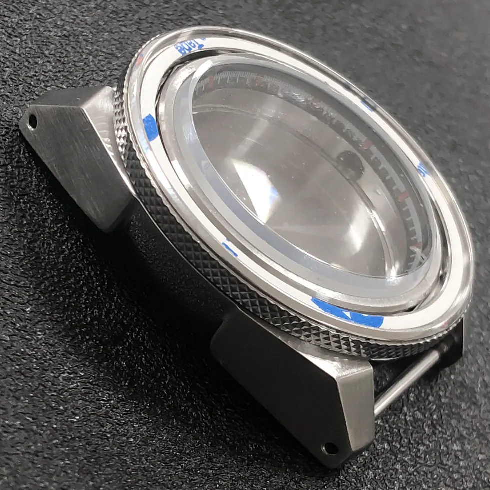 Чехол для часов в стиле самурая для механизмов NH35/NH36 из нержавеющей стали с сапфировым кристаллом и аксессуарами