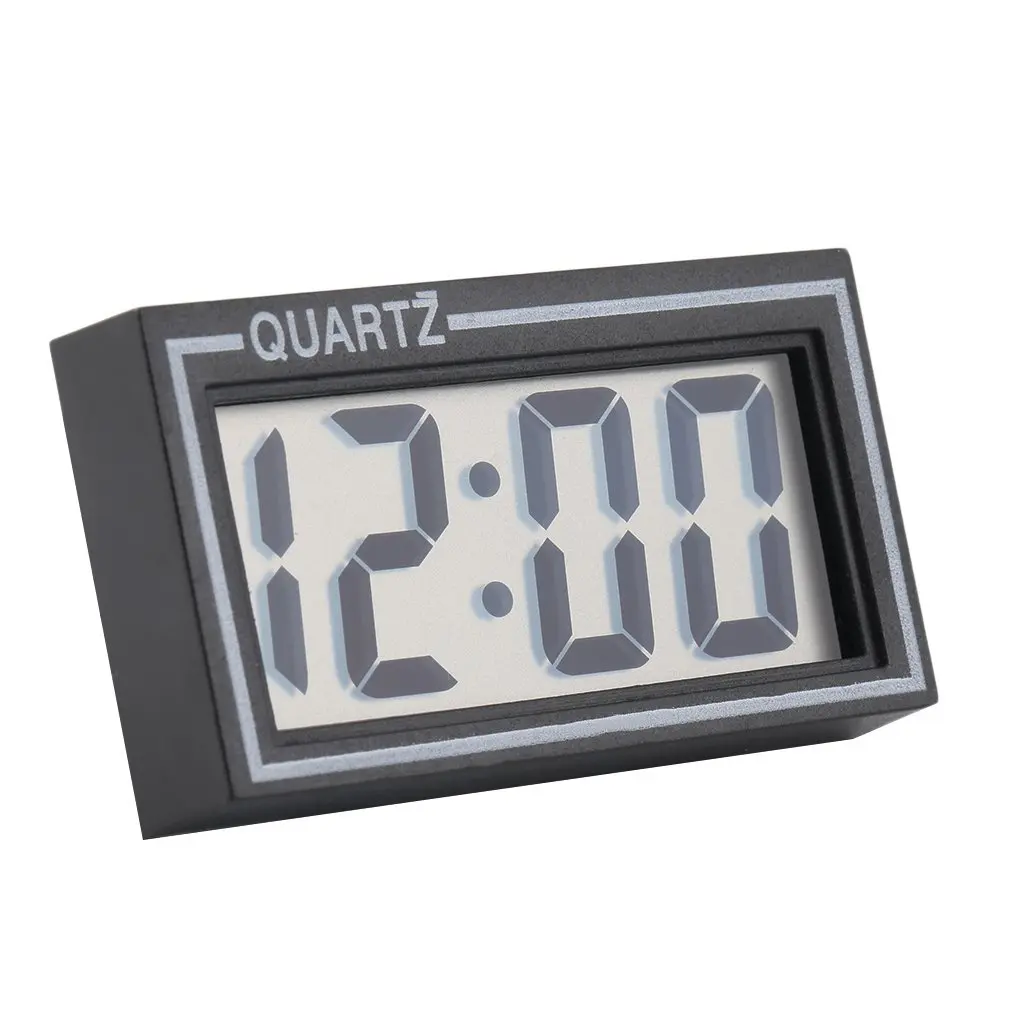 

Black Plastic Small Size Digital LCD Table Car Dashboard Desk Date Time Calendar Small Clock With Calendar Function TS-CD92