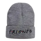 Шапка бини с вышивкой для мужчин и женщин, хлопковая эластичная Вязаная Шапка-бини, в стиле хип-хоп, черная, на осеньзиму