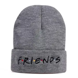 Шапка бини с вышивкой для мужчин и женщин, хлопковая эластичная Вязаная Шапка-бини, в стиле хип-хоп, черная, на осеньзиму