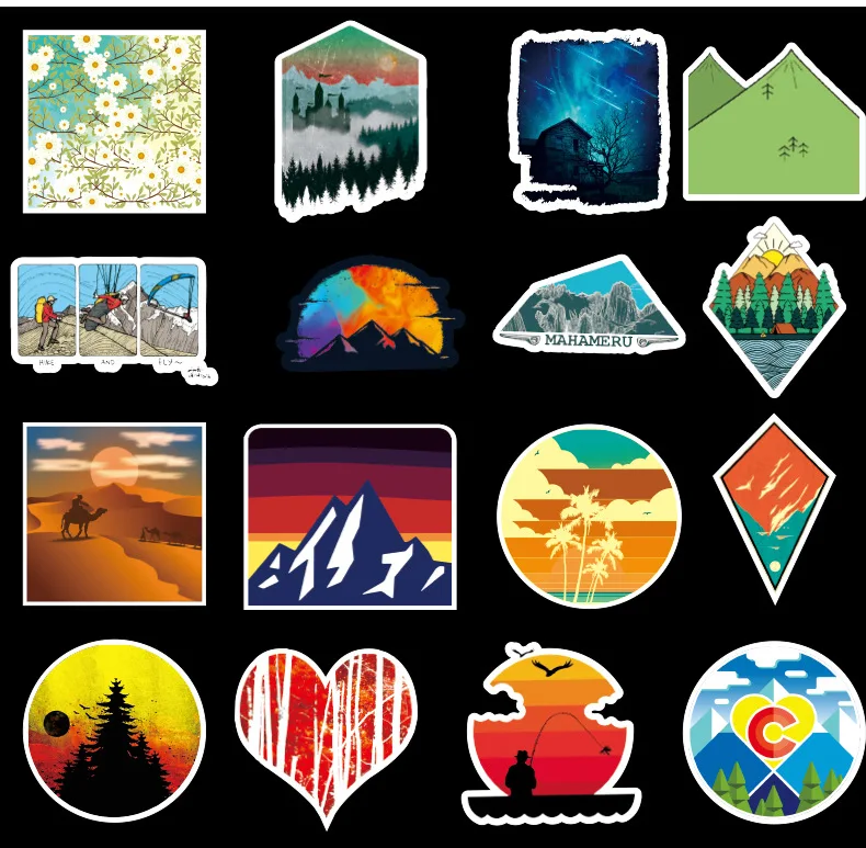 Водонепроницаемые Красивые наклейки для скейтборда гитары чемодана мотоцикла