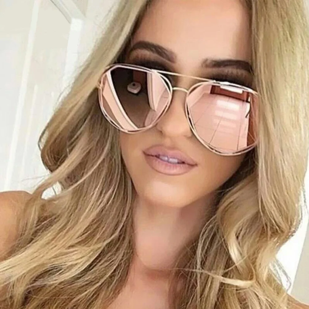 

Classic New Metal Sunglasses Women Fashion Brand Design Glasses Female Luxury Sun Glasses Driving Trendy Mirror Sun Uv400