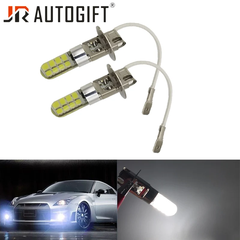 50 шт. автомобисветильник светодиодные лампы H1 H3 3030 16smd 12 24 В|Передние LED-фары для