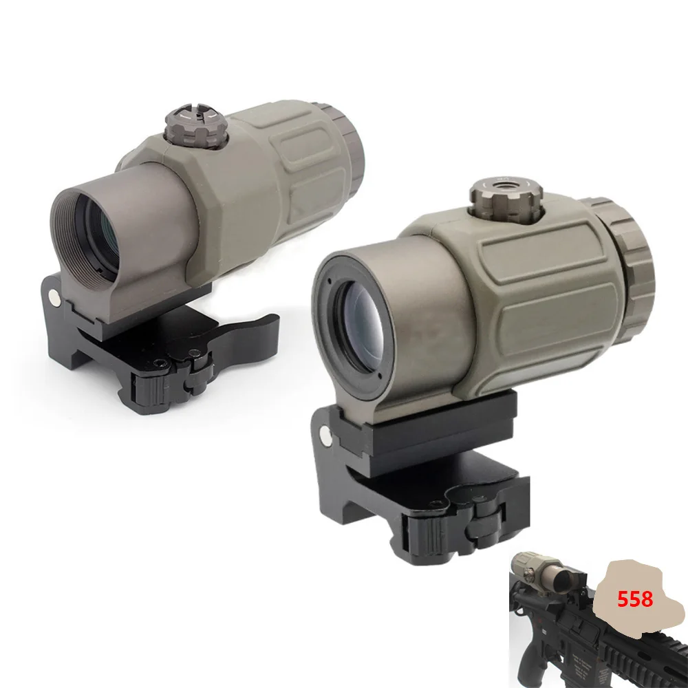 EXPS3 558 голографический красный точечный прицел и G33 G43 3X лупа Combo с креплением QD для