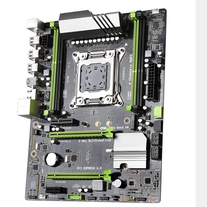 Материнская плата X79 LGA2011 ATX USB3.0 SATA3 PCI-E NVME M.2 SSD с поддержкой памяти REG ECC и